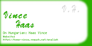 vince haas business card